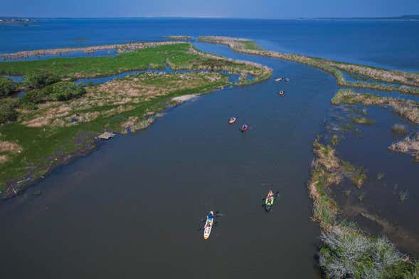 Tour de caiaque pelos banhados de Imbé