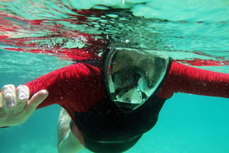 Desfrutando do snorkel