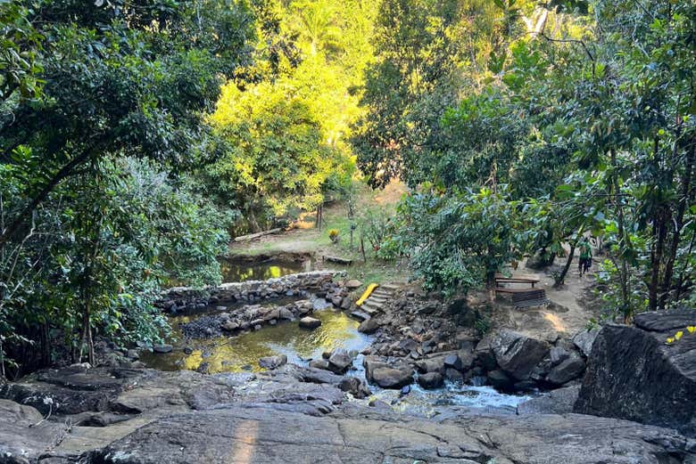Chegando à cachoeira do Cleandro