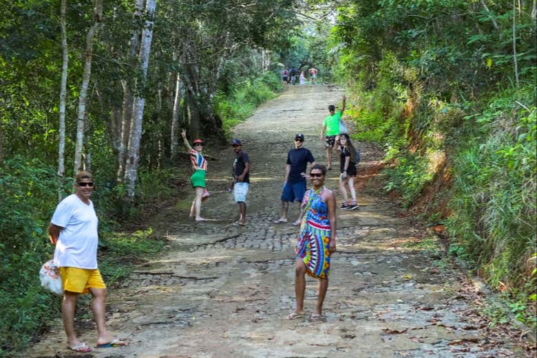 Disfrutando de la caminata