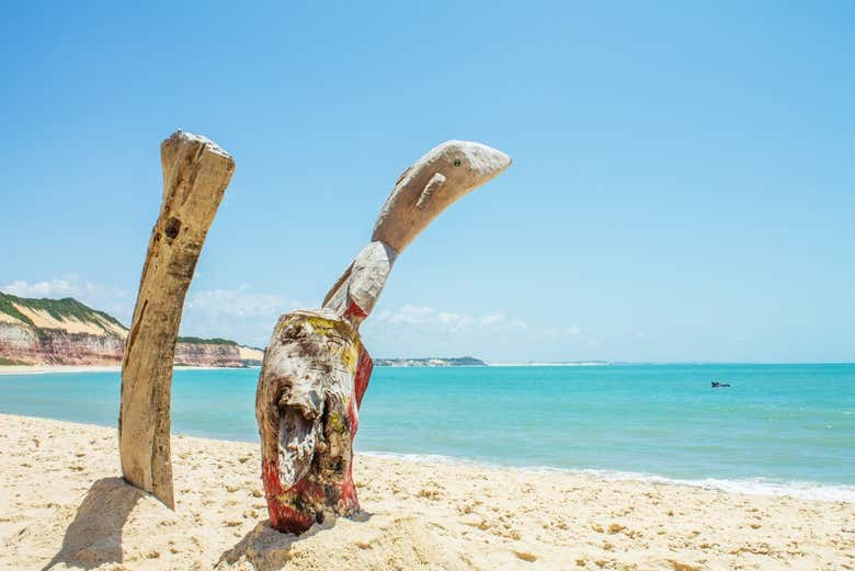 Playa en la bahía de los Golfinhos