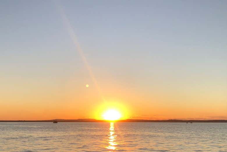 Pôr do sol na praia de Palmas