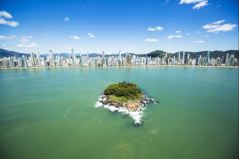 Vista panorámica de la isla das Cabras