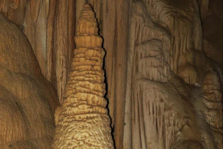 Natural sculptures in the interior of the cave