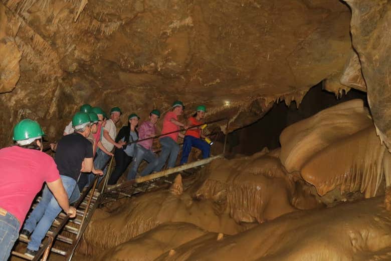 Natural sculptures inside the cave