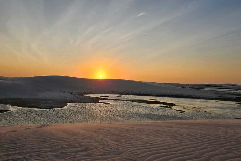Pôr do sol nas dunas de Jericoacoara