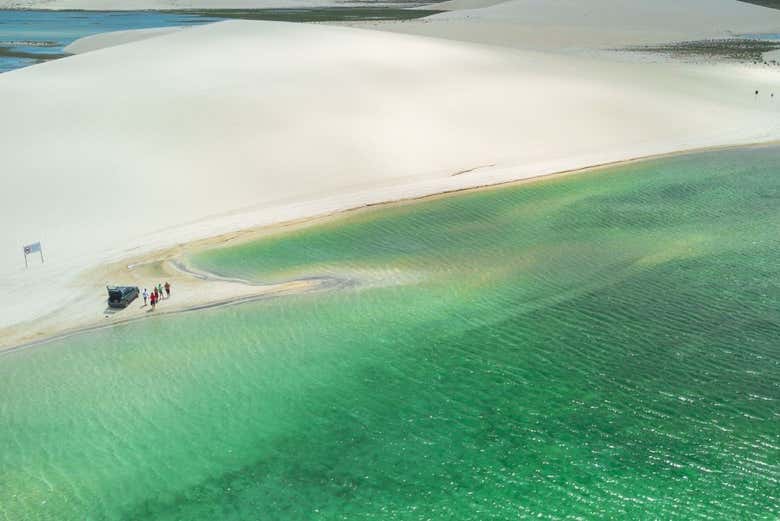 Os sorprenderá el paisaje del Parque Nacional de Jericoacoara