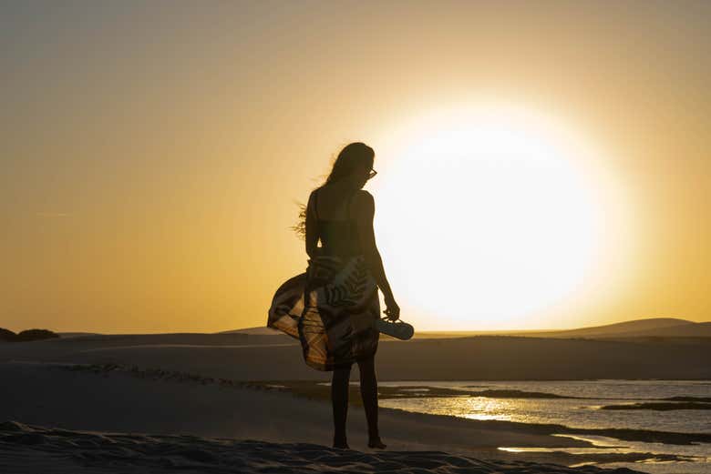 Contemplando un hermoso atardecer