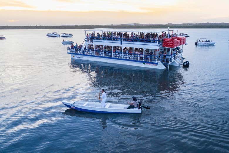 Catamarán navegando