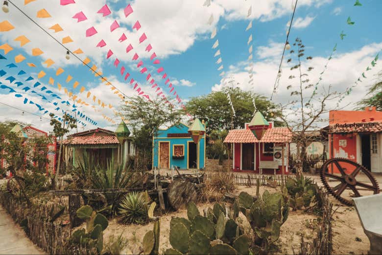 Admire the colourful houses