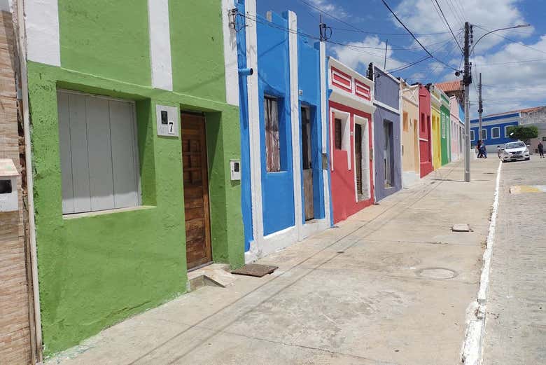 Las coloridas fachadas de las casas en Cabaceiras