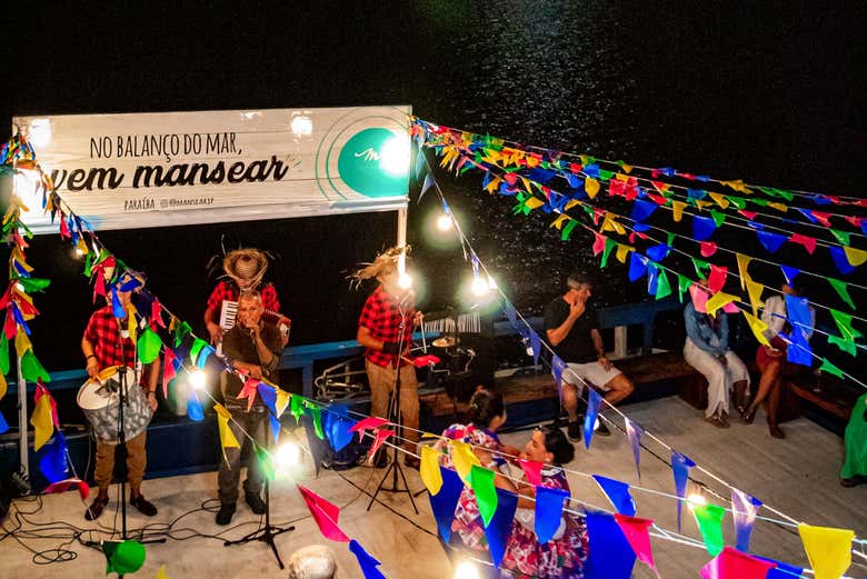 Listen to traditional music on board