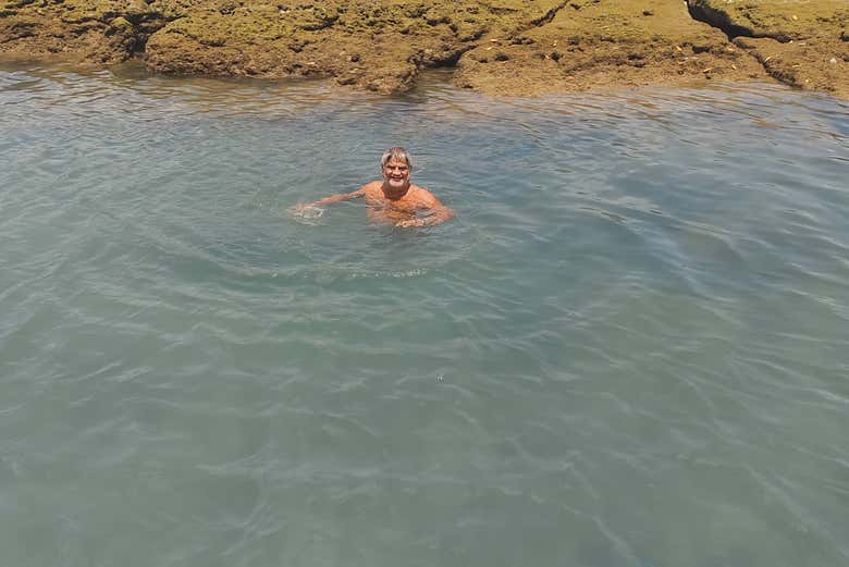 Desfrutaremos das águas mornas