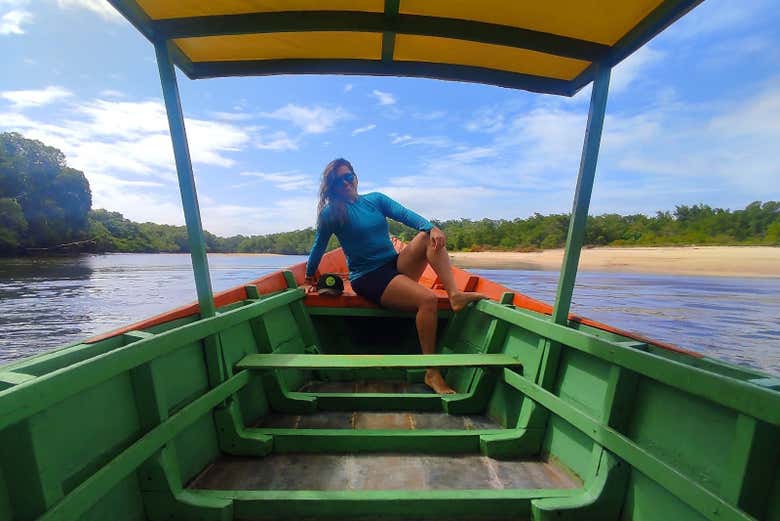 Foto de recuerdo en el barco