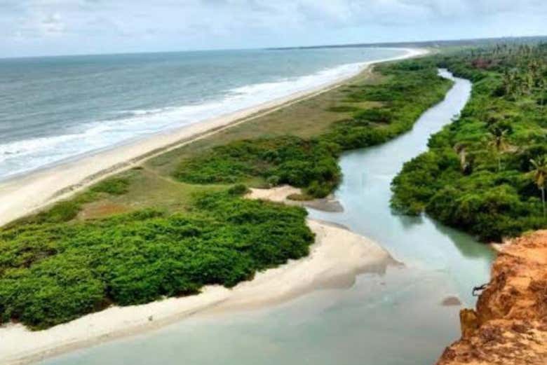 Vista aérea del río Miriri
