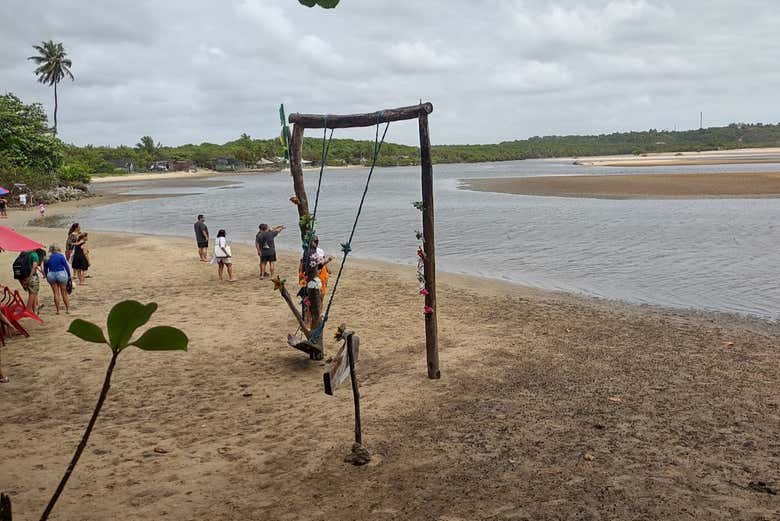 Un columpio en una de las playas