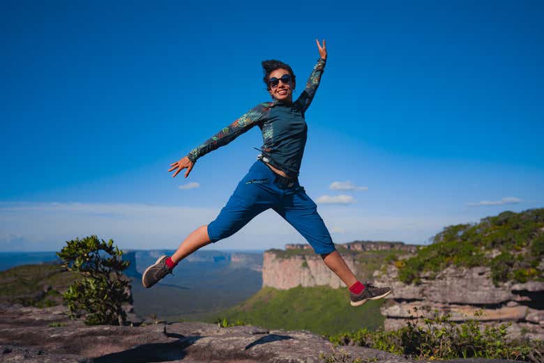 Disfrutando de la visita por el Morro do Pai Inácio