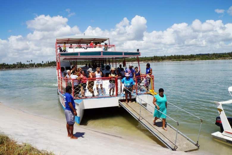 El barco donde haremos el paseo por las Nueve Islas de Maceió