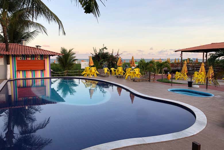 Desfrutando do beach club