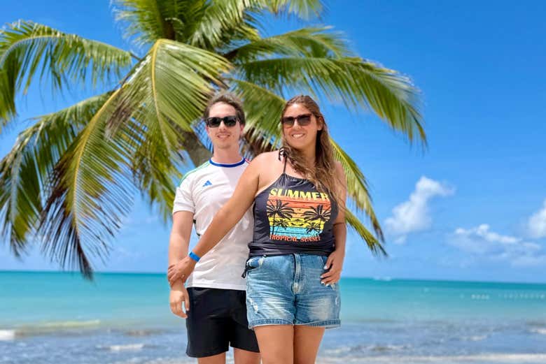 Foto de pareja en la playa de Ipioca