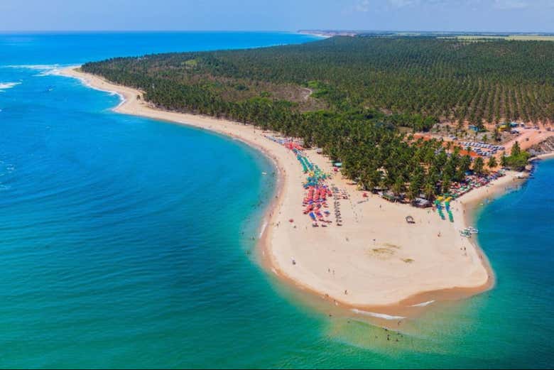 Playa de Gunga, una de las más bellas de todo Brasil