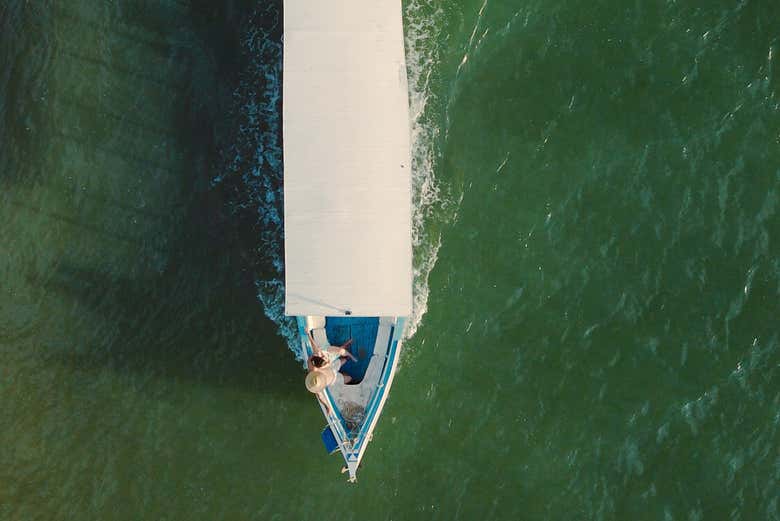 Durante a travessia pelo rio