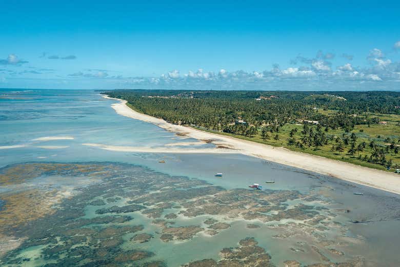 Vista aérea da praia