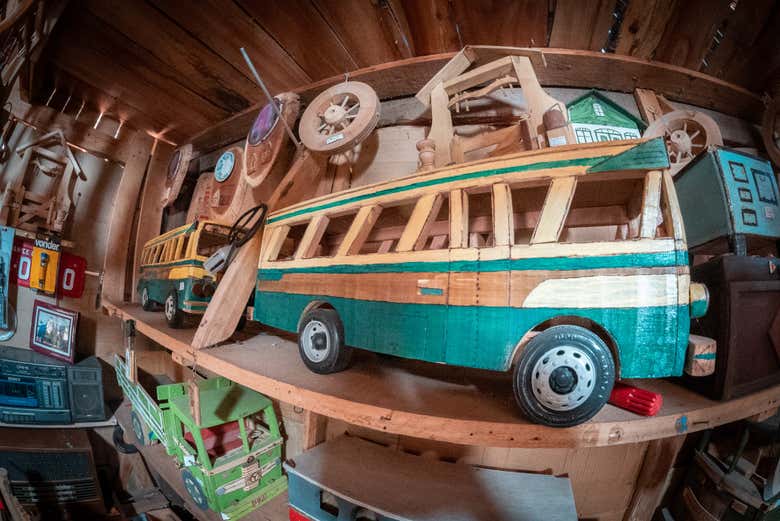Old toys on display in the museum