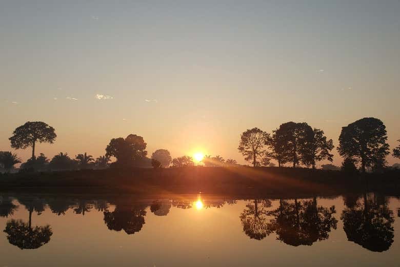 El alba sobre la región amazónica de Brasil