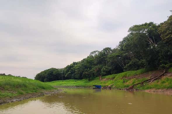 Giro in barca nella Riserva Lago Piranha