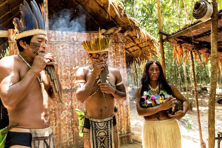 Village aborigène en Amazonie