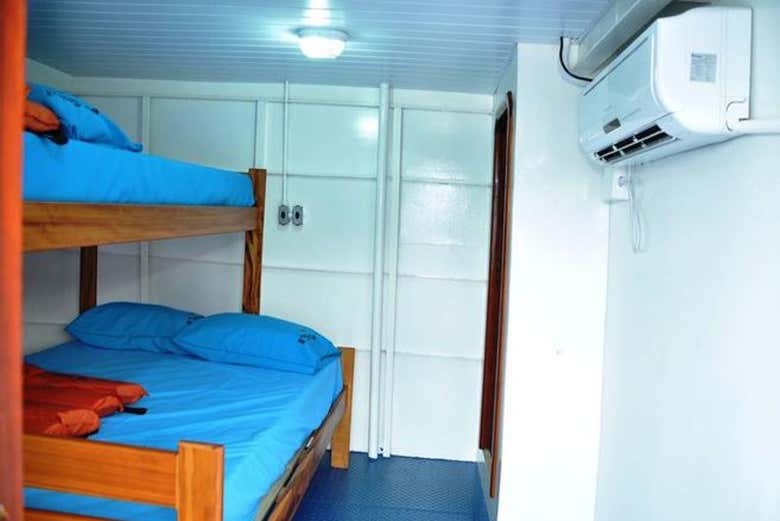 Cabin on board the cruise
