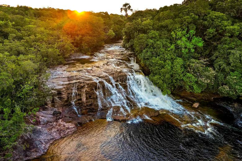 Panorâmica da catarata de Iracema