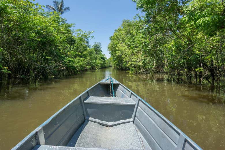 Paseo en canoa por el Amazonas