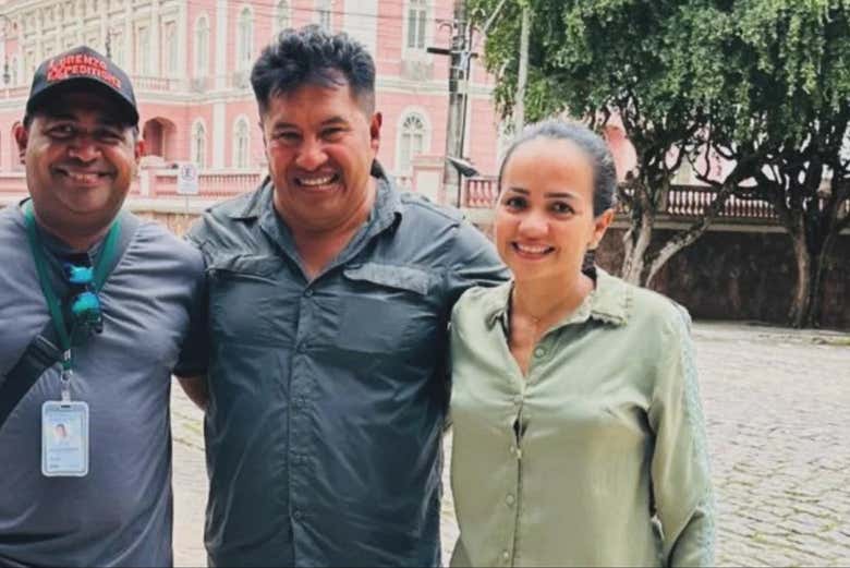 Disfrutando del tour cultural por Manaos