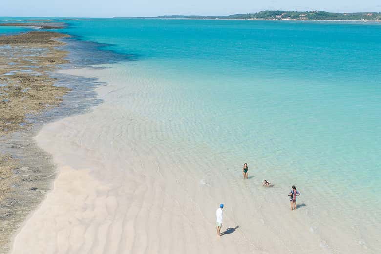 Disfrutando durante la marea baja