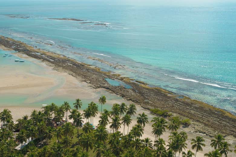 Vista aérea da praia