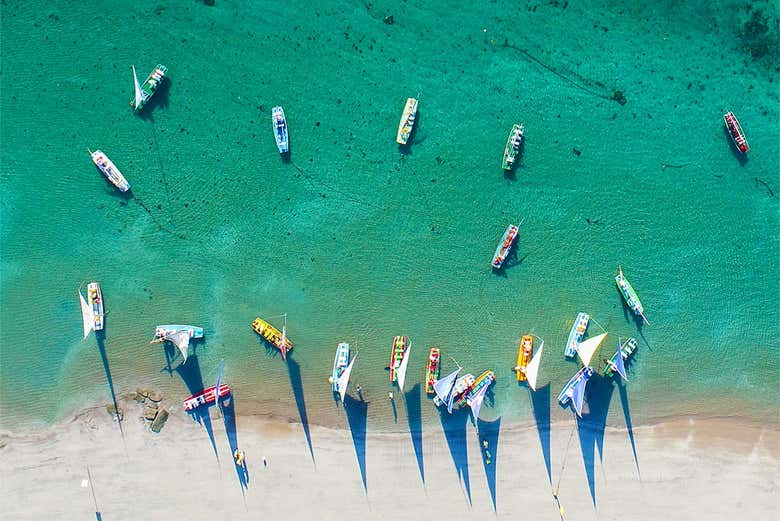Vista aérea da praia de Porto de Galinhas