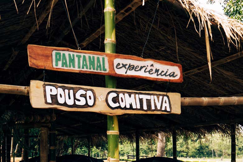 The sign at the campsite