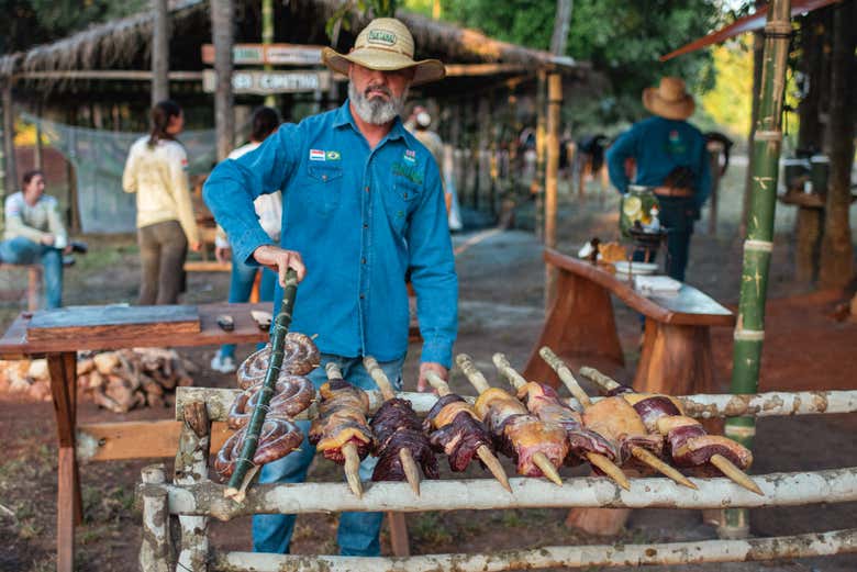 Preparing the barbecue!