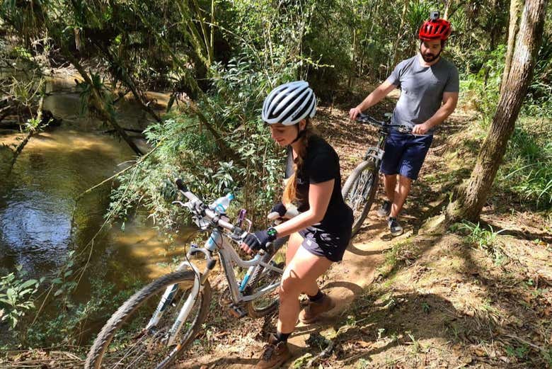 Enjoying the bike tour of Monte Verde