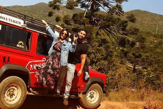 Diversão durante o tour de 4x4 por Monte Verde
