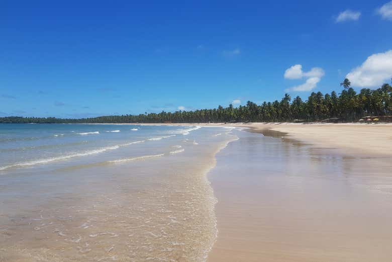 Extensos areais das praias da ilha