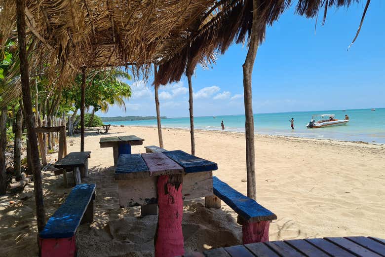 Restaurante em uma das praias