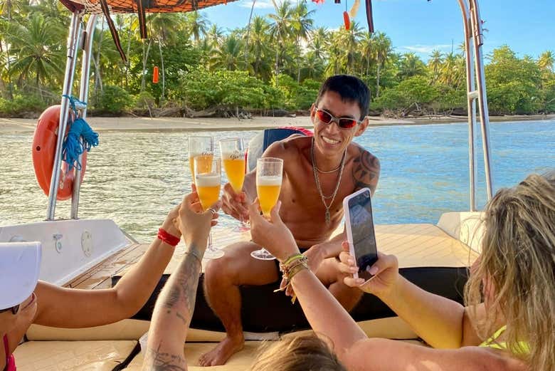 Enjoy a drink on board