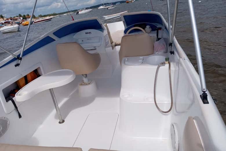Inside the boat