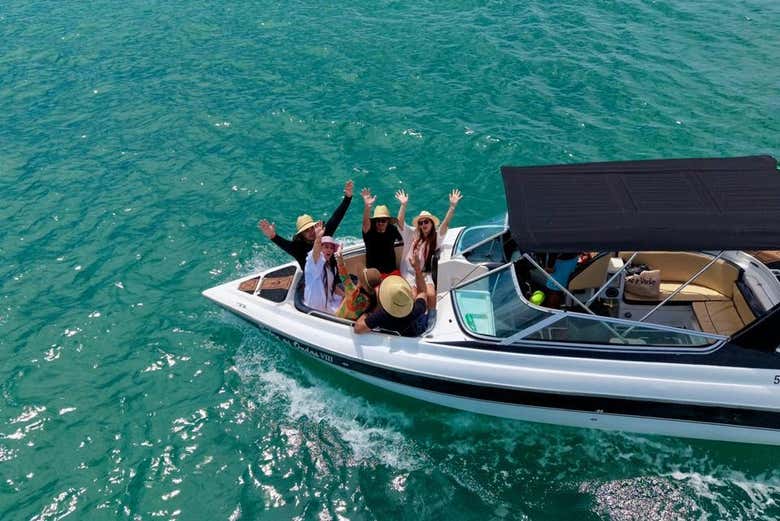 Sail through crystal-clear waters