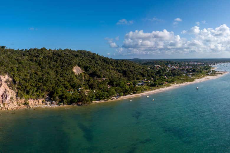 Vista aérea da praia de Gamboa