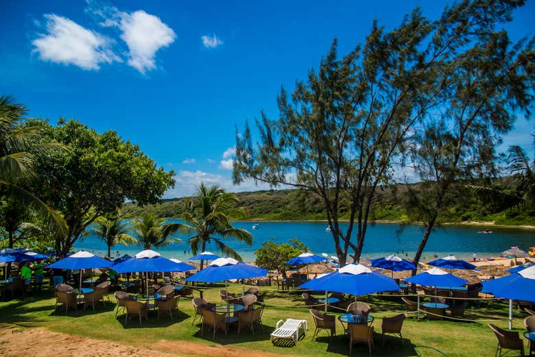 Desfrutando de um dia na lagoa de Arituba