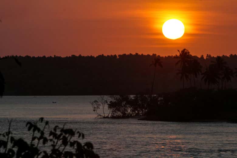 Pôr do sol em uma das praias de Pipa